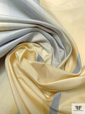 Vertical Striped Yarn-Dyed Silk Taffeta - Sky Blue / Eggnog