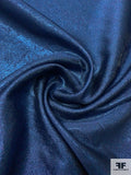 Shimmery Reversible Lamé Brocade - Metallic Blue