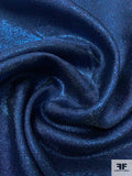 Shimmery Reversible Lamé Brocade - Metallic Blue