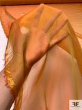 Iridescent Silk Chiffon - Tinted Orange