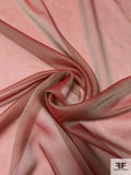 Red Iridescent Silk Chiffon