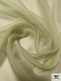 Iridescent Silk Chiffon - Celery Green