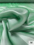 Iridescent Silk Chiffon - Icy Emerald Green