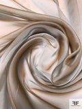 Iridescent Silk Chiffon - Icy Taupe Grey