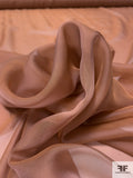 Fine Silk Chiffon in Iridescent Quality - Mocha