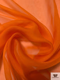 Fine Silk Chiffon in Iridescent Quality - Bright Orange