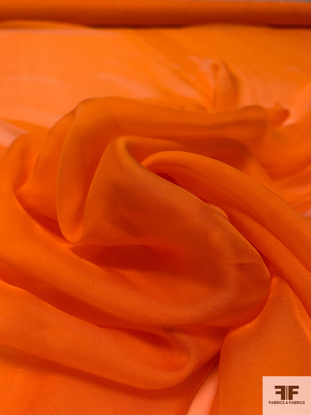 Blazing Orange Silk Chiffon Petal 601 Fabric