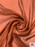 Fine Silk Chiffon in Iridescent Quality - Dark Caramel