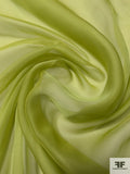 Fine Silk Chiffon in Iridescent Quality - Lime