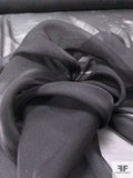 Fine Silk Chiffon in Iridescent Quality - Black