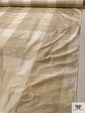 Plaid Yarn-Dyed Silk Taffeta - Ivory / Beige