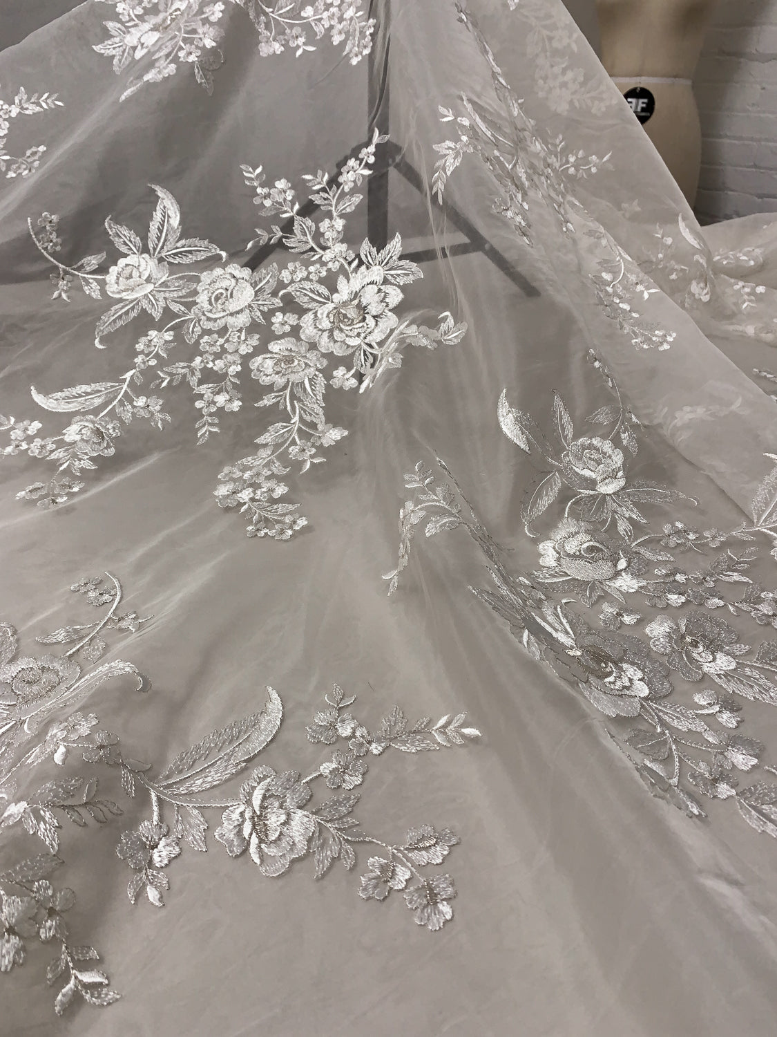 embroidered silk fabric for dresses SFR-302-Raw-Silk-Fabric-With-Embroidery| Zoya & Fatima