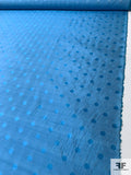 Woven Polka Dots Fine Silk Shantung - Turquoise