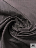 Italian Checkered-Weave Silk Faille - Clay Grey