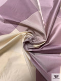 Plaid Yarn-Dyed Silk Taffeta - Dusty Lavenders / Cream
