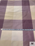 Plaid Yarn-Dyed Silk Taffeta - Dusty Lavenders / Cream