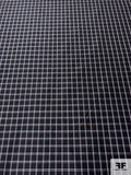 Plaid Silk Taffeta - Black / Light Grey / Light Taupe