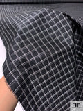 Plaid Silk Taffeta - Black / Light Grey / Light Taupe