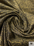 Novelty Shantung-Weave Brocade - Yellow-Gold / Black