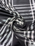 Plaid Yarn-Dyed Silk Taffeta - Black / Off-White / Grey