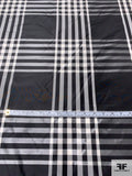 Plaid Yarn-Dyed Silk Taffeta - Black / Off-White / Grey