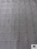 Box Grid Glen Plaid Yarn-Dyed Silk Taffeta - Black / White