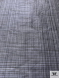 Micro Plaid Yarn-Dyed Silk Taffeta - Periwinkle Blue / Black