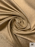 Graphic Woven Taffeta-Like Jacquard Silk Brocade - Muted Gold
