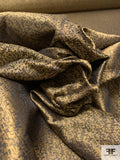 Graphic Woven Taffeta-Like Jacquard Silk Brocade - Antique Gold / Brown
