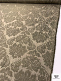 Damask Jacquard Silk Brocade - Taupe / Pale Oak