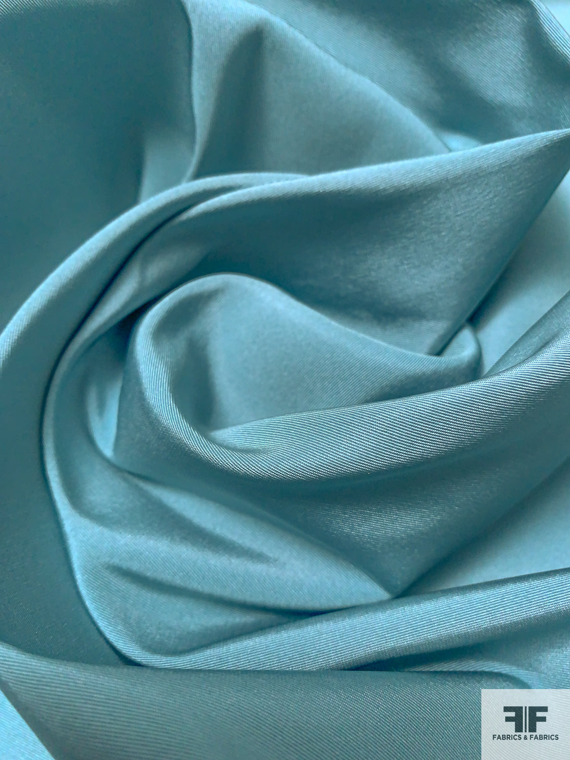 Solid Silk Faille with Fused Back - Dusty Seafoam