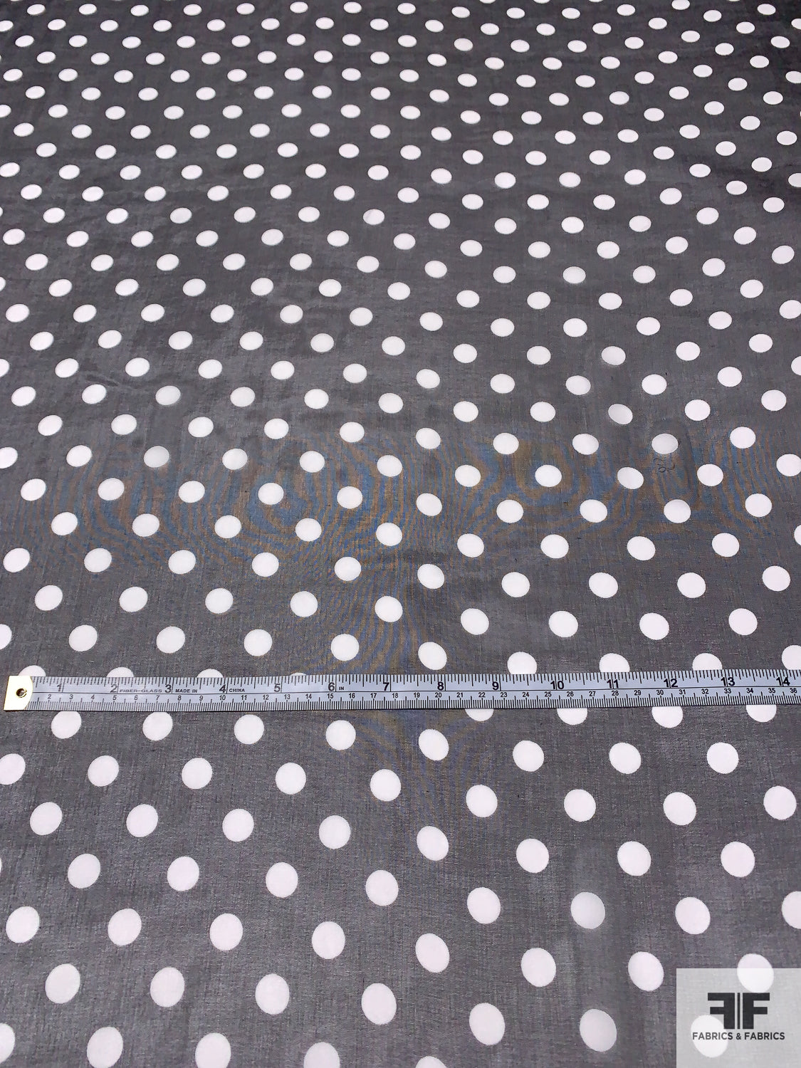 Stof Fillippa's Line Circles & Dots Black Cotton Fabric By The Yard