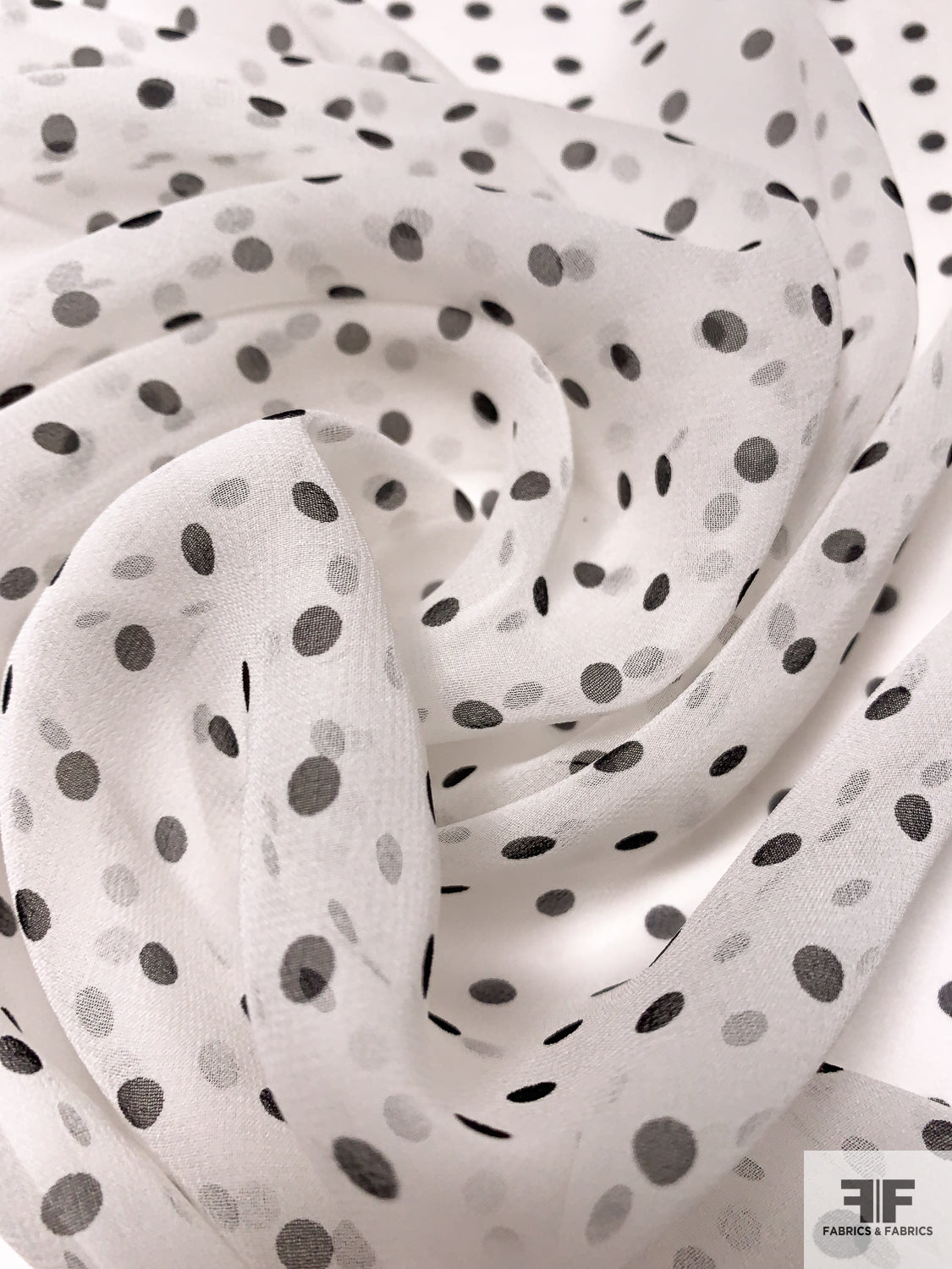 Polka dot on sale chiffon fabric