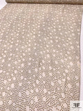 Star Clusters Printed Silk Chiffon - Off-White / Yellow / Black