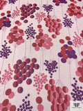 Balloon Inspired Printed Silk Chiffon - Purple / PInk / Red / Ivory