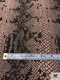 Snakeskin Pattern Metallic Brocade - Rose Gold / Black / Gold