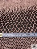 Reptile Pattern Metallic Brocade - Rose Gold / Black / Gold