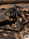 Famous NYC Designer Animal Pattern Jacquard Brocade - Tan Brown / Black