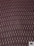 Pixelated Rectangles Printed Silk Chiffon - Tyrian / Sage