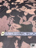 Floral Printed Silk Chiffon - Black / Beige