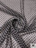 Circles Printed Silk Chiffon - Black / White