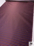 Diamond Squares Silk Necktie Jacquard Brocade - Maroon / Red / Periwinkle / Grey