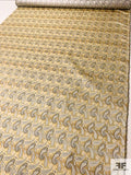 Paisley Silk Necktie Jacquard Brocade - Yellow / Black / Beige