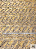 Paisley Silk Necktie Jacquard Brocade - Yellow / Taupe / Black