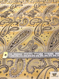 Paisley Silk Necktie Jacquard Brocade - Yellow / Taupe / Black