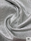 Micro-Woven Silk Necktie Jacquard Brocade - Light Grey / Black / Silver