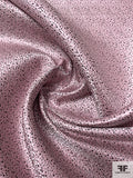 Micro-Woven Silk Necktie Jacquard Brocade - Pink / Black / Silver