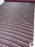 Horizontal Striped Silk Necktie Jacquard Brocade - Pink / Grey / Off-White / Black