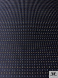 Diamond Dot Silk Necktie Jacquard Brocade - Navy / Blue / Turmeric / Grey