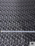Triangle Mosaic Silk Necktie Jacquard Brocade - Shades of Grey / Black
